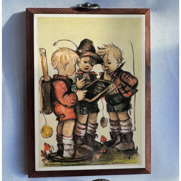 Vintage 1981 Authentic Hummel Reproduction Wall Plaques Set of 4 Cottagecore - Picture 4 of 10